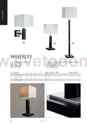 Настольная лампа Arte lamp A8880LT-1BK Waverley
