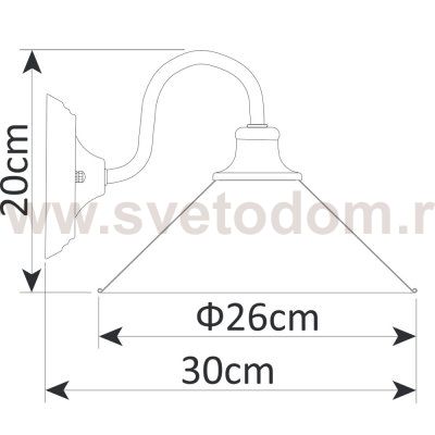 Светильник бра Arte lamp A9330AP-1BR Cone