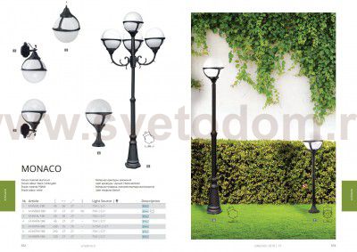 Светильник уличный Arte lamp A1495SO-1BK Monaco