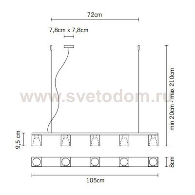 Подвесной светильник Fabbian D28 A05 00 Cubetto