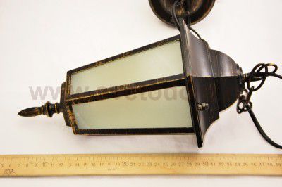 Уличный подвесной светильник IP44 GL 1004H черное золото Elektrostandard