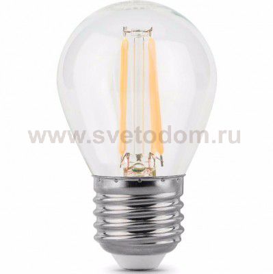 Лампа Gauss LED Filament Шар E27 5W 450lm 4100K (105802205)