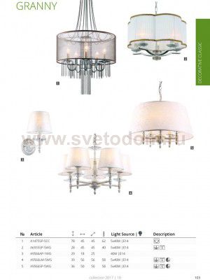 Светильник бра Arte lamp A9566AP-1WG GRANNY