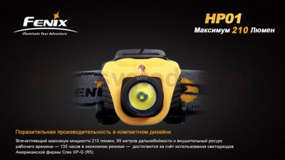 Фонарь Fenix HP01 желтый