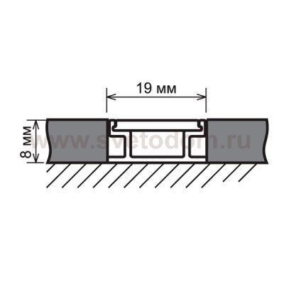 LL-2-ALP002 Elektrostandard Встраиваемый напольный алюминиевый профиль  для светодиодной  ленты