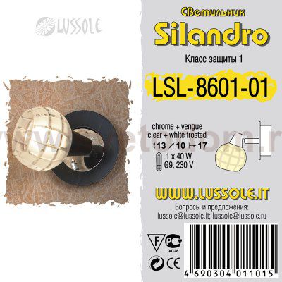 Светильник поворотный спот Lussole LSL-8601-01 SILANDRO