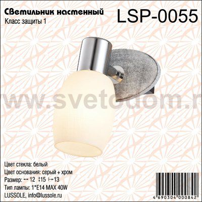 Светильник поворотный спот Lussole LSP-0055 HACKBERRY
