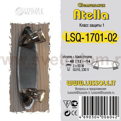 Светильник поворотный спот Lussole LSQ-1701-02 ATELLA