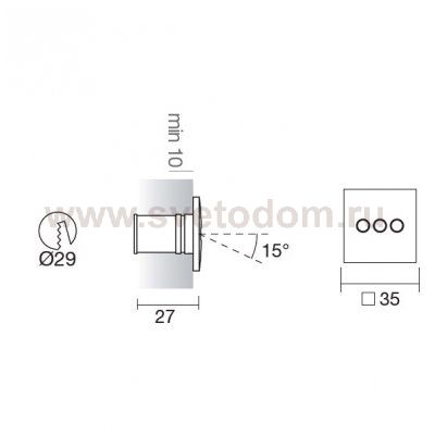 Встраиваемый светильник Linea Light 86157 Lochy