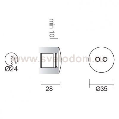 Встраиваемый светильник Linea Light 86168 Romim