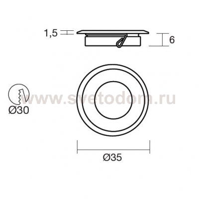 Встраиваемый светильник Linea Light 86718 Vissa