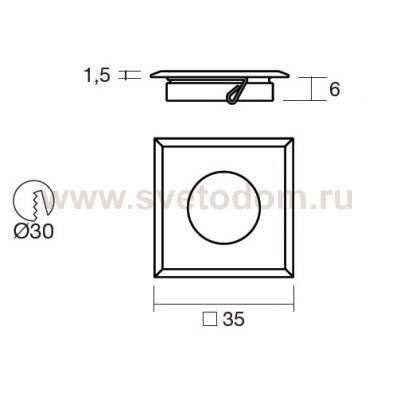 Встраиваемый светильник Linea Light 86720 Vissa