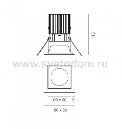 Встраиваемый светильник Artemide M254510 EVERYTHING M square