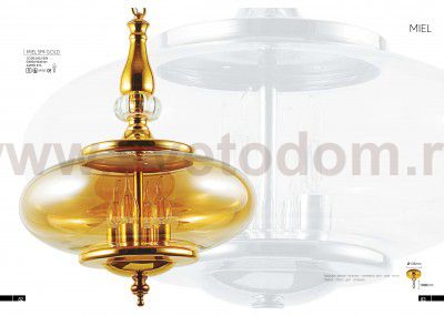 Светильник подвесной Crystal Lux MIEL SP4 GOLD (2451/204)
