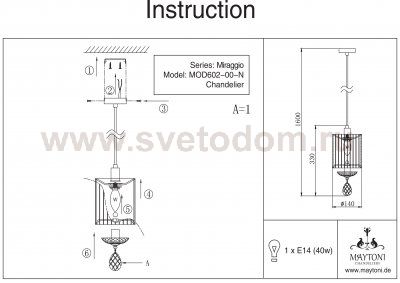 Подвесной светильник Maytoni MOD602-00-N Miraggio