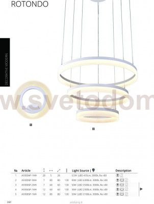 Светильник подвесной Arte lamp A9300SP-3WH ROTONDO