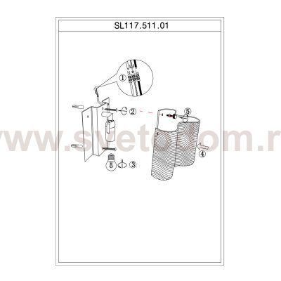 Светильник настенный бра St luce SL117.511.01 ONDE