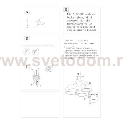 Люстра потолочная St luce SL483.092.07 FORESTA