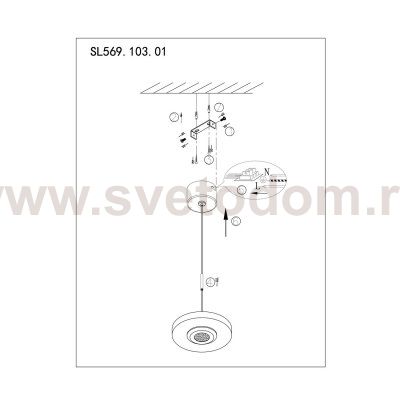 Подвесной светильник St luce SL569.103.01 VEDETTE