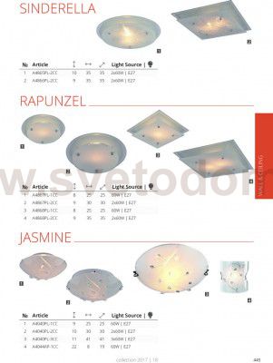 Светильник настенно-потолочный Arte lamp A4040PL-2CC JASMINE