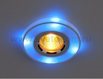 Точечный светильник со светодиодами Elektrostandard 2070/2 SL/BL/LED (хром / синий)