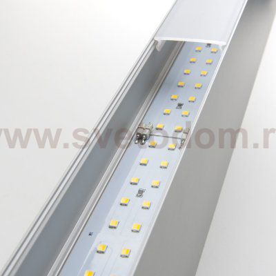 Линейный светодиодный накладной двусторонний светильник 128см 50Вт 3000К матовое серебро 101-100-40-128 Elektrostandard