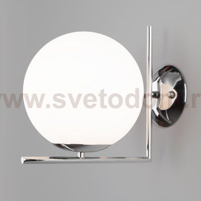 Настенно-потолочный светильник со стеклянным плафоном Eurosvet 70153/1 хром Frost