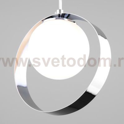 Подвесной светильник со стеклянным плафоном Eurosvet 50205/1 хром Dublin