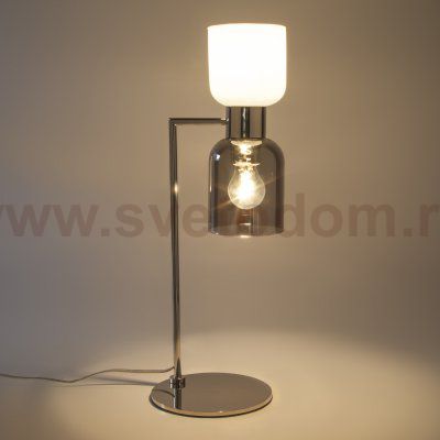 Настольная лампа со стеклянными плафонами Eurosvet 01084/2 никель Tandem