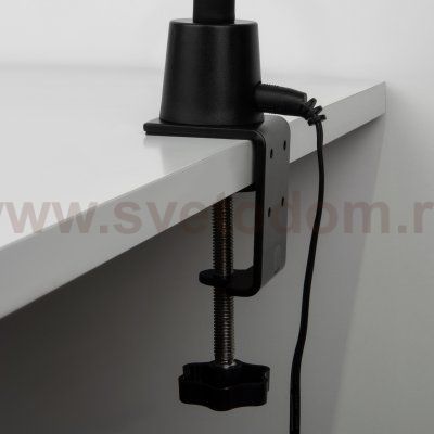 Светодиодная настольная лампа на струбцине 80429/1 черный Eurosvet