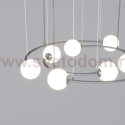 Подвесной светильник со стеклянными плафонами 360/8 хром Bogates