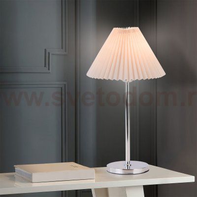 Классический настольный светильник 01132/1 хром/серый Eurosvet Peony
