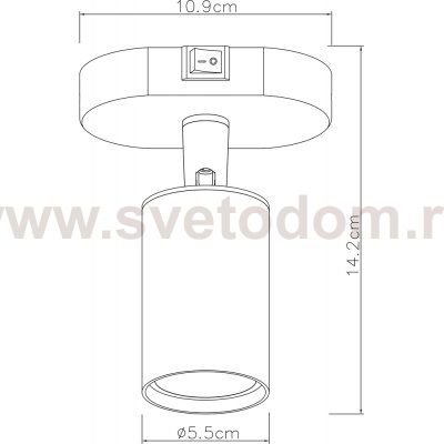 Светильник настенный поворотный Arte lamp A3226AP-1WH AQUARIUS