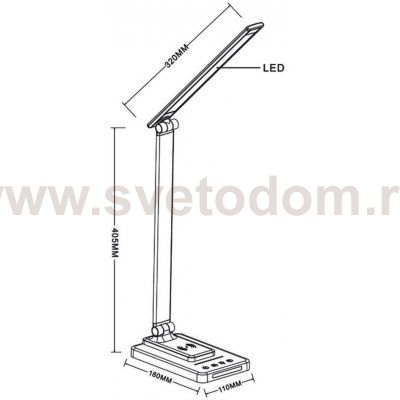 Офисная настольная лампа Arte Lamp A5122LT-1BK WILLIAM