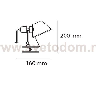 Настенный светильник бра Artemide A010860 Tolomeo micro pinza