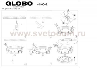 Светильник Globo 40400-2 Bike