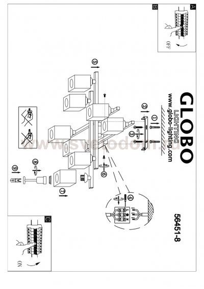 Люстра Globo 56451-8 Paolo