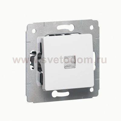 Legrand Cariva Белый Переключатель 1-клавишный с подсветкой 773626