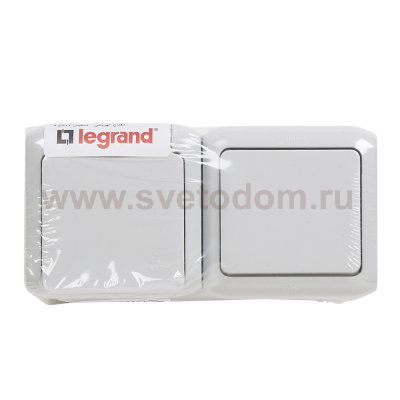 Legrand Quteo Сер Блок Выключатель 1-кл+роз с/з с шт IP44 (арт. 782348)