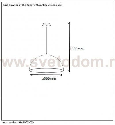 Светильник подвесной Lucide 31410/50/30 RIVA черный