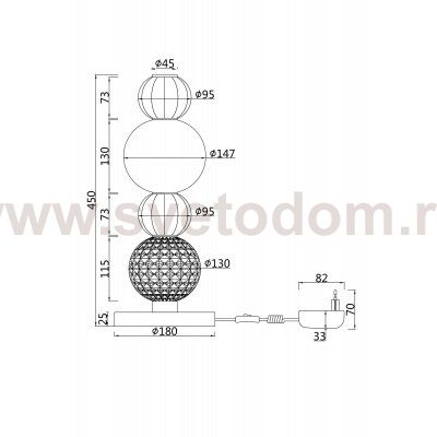 Настольный светильник Maytoni MOD301TL-L18CH3K Collar