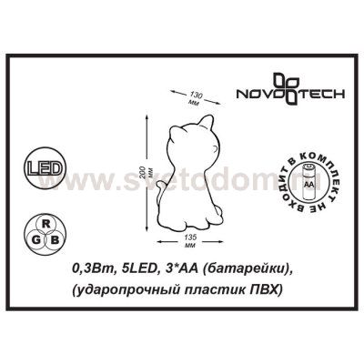 Светильник ночник Novotech 357338 NIGHT LIGHT