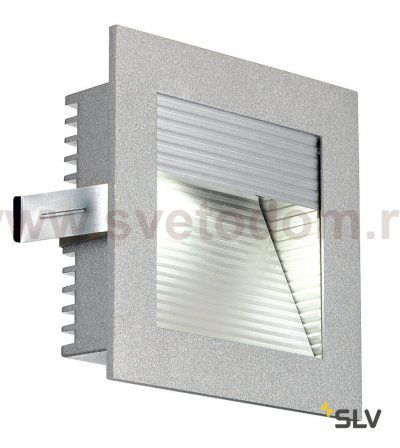 SLV 111290 FRAME CURVE LED Einbau- leuchte, eckig, silbergrau, neutralweisse LED