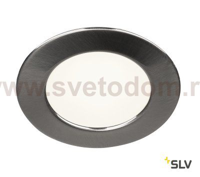 SLV 112225 Downlight, DL 126 LED, rund, metallgeb?rstet, 2,8W LED, warmweiss, 12V