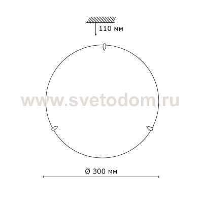 Настенно-потолочный светильник Сонекс 2106 хром/белый TRENTA