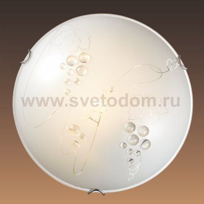 Настенно-потолочный светильник Сонекс 304 хром/белый/декор прозрачн TRAUBE