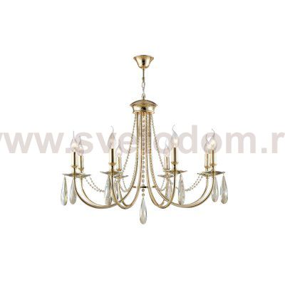 Люстра Crystal Lux VICTORIA SP8 GOLD/AMBER (3340/308)