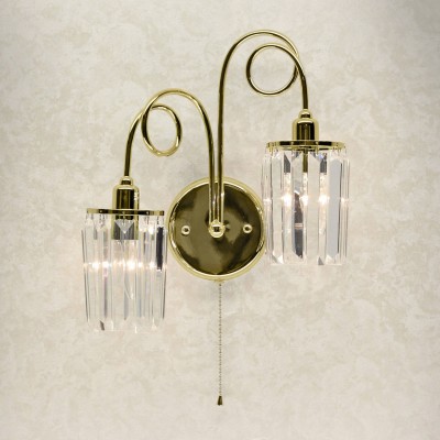 Citilux CL330322 Светильник Citilux CL330322 СветильникХрустальные<br><br><br>Тип лампы: Накаливания / энергосбережения / светодиодная<br>Тип цоколя: E14<br>Количество ламп: 2<br>Ширина, мм: 380<br>MAX мощность ламп, Вт: 60<br>Расстояние от стены, мм: 170<br>Высота, мм: 400