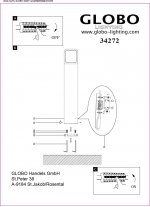 Светильник уличный светодиодный Globo 34272 Kalyke