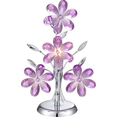 Настольная лампа Globo 5146 Purple Настольная лампа Globo 5146 PurpleФлористика<br>Настольная лампа – это не просто источник дополнительного освещения, но и оригинальный элемент декора. Его можно установить в спальне, гостиной, кабинете и других комнатах. Интернет-магазин «Светодом» предлагает настольные лампы разных стилей по доступным ценам. Благодаря большому ассортименту Вы обязательно найдете в нашем каталоге именно ту модель, которую искали. <br> Настольная лампа Globo 5146 – прекрасный вариант для завершения интерьера. Ее можно включить одновременно с люстрой для более яркого освещения или без нее для создания уютной атмосферы, настраивающей на отдых. <br> Купить настольную лампу Globo 5146 Вы можете с помощью виртуальной «Корзины» или по контактным номерам, указанным на сайте.<br><br>S освещ. до, м2: 2<br>Тип товара: Настольная лампа<br>Скидка, %: 45<br>Тип лампы: накаливания / энергосбережения / LED-светодиодная<br>Тип цоколя: E14<br>Количество ламп: 1<br>Ширина, мм: 240<br>MAX мощность ламп, Вт: 40<br>Длина, мм: 240<br>Высота, мм: 370<br>Цвет арматуры: серебристый